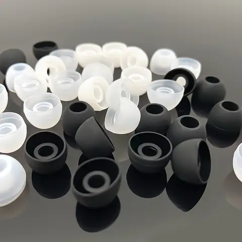 10-1 쌍 유선 이어폰 소음 제거 실리콘 교체 이어 버드 이어 버드 소프트 이어 버드 캡 범용 이어폰 이어 패드 S M L