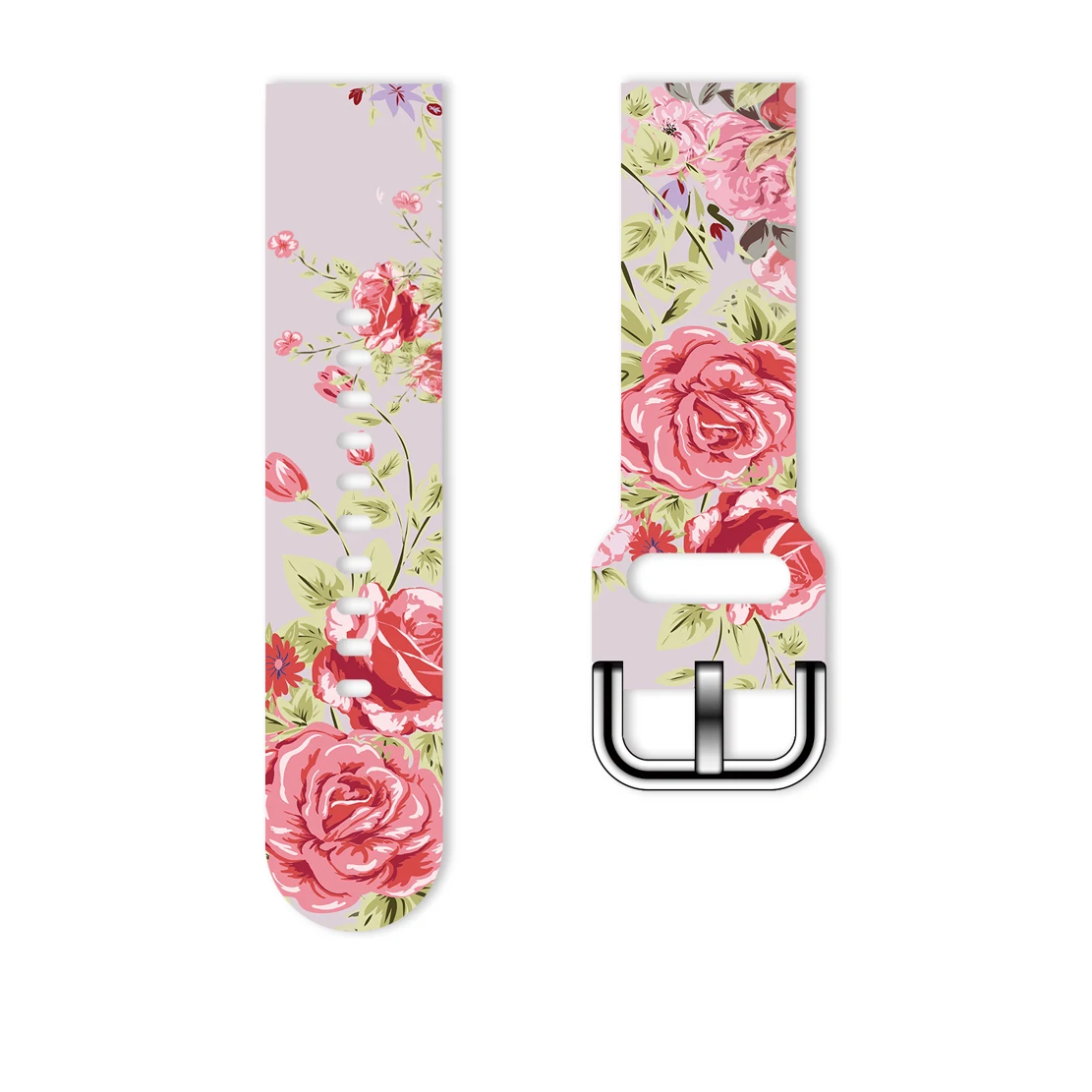 

Romantic Blooms Series Print Strap for Samsung Galaxy Watch 7/6/5, 20mm 22mm Universal Band Fits 40mm 44mm Xiaomi Huawei Amazfit