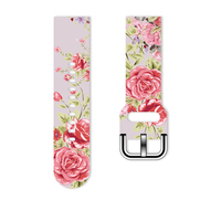 Romantic Blooms Series Print Strap for Samsung Galaxy Watch 7/6/5, 20mm 22mm Universal Band Fits 40mm 44mm Xiaomi Huawei Amazfit