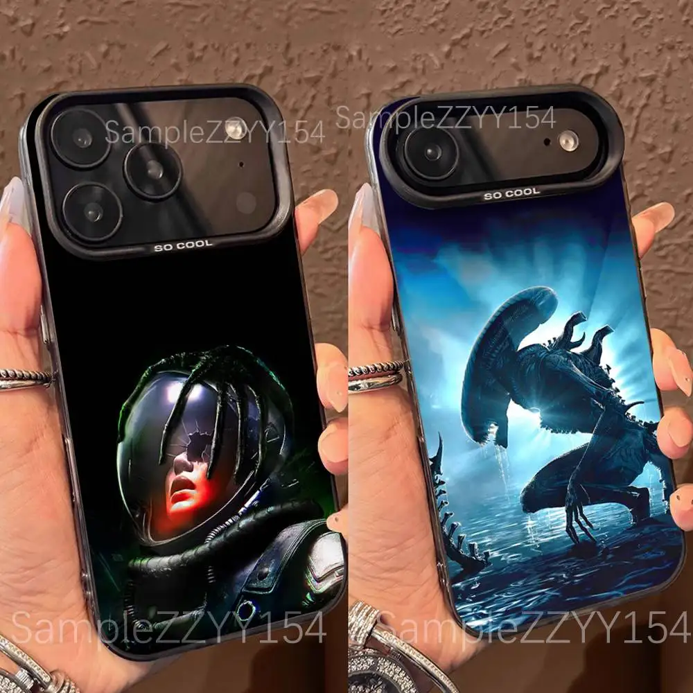 

A-Alien Romulus Phone Case For IPhone 15,16,17,13,14,11,12,Pro,Max,Plus,E,Air,Mini Gray Matte Shockproof Back Cover