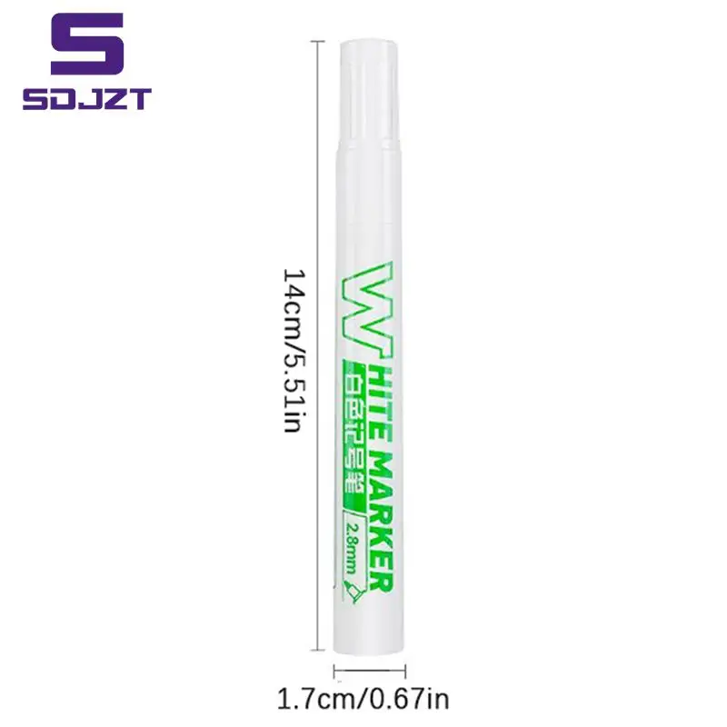 1/3pcs 3mm White Marker Pen Alcohol Paint Oily Waterproof Tire Painting Graffiti Pens Gel Pen for Fabric Wood Leather Marker