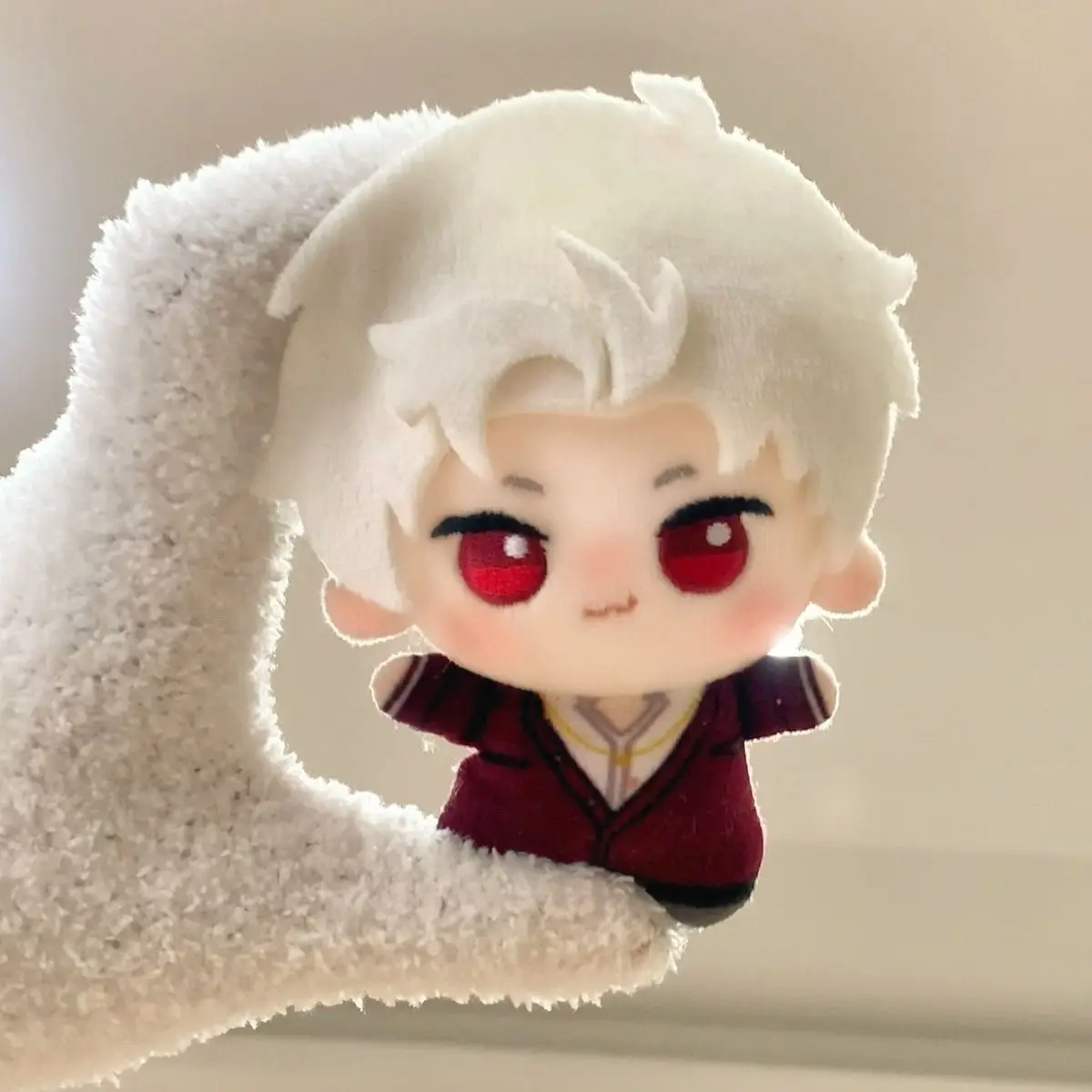 Anime Love And Deepspace Xavier Sylus Rafayel Zayne Cosplay dibujos animados relleno 10cm juguetes ornamento Maumet marioneta regalo de Halloween