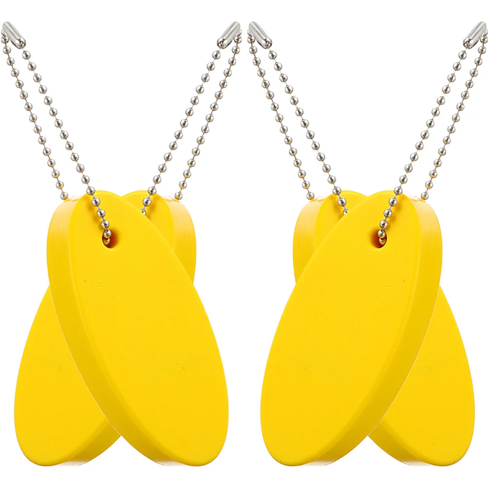 

4pcs Floating Keychain Durable Water Resistant Boat Keys Ellipse Key Ring Lightweight Compact for Rafting Sailing Canoeing