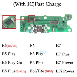 모토로라 모토 E5 E6 E6i E6S E7 E7i 용 USB 도크 충전기 커넥터, 고 플러스 전원 충전 보드 모듈 플렉스 포트