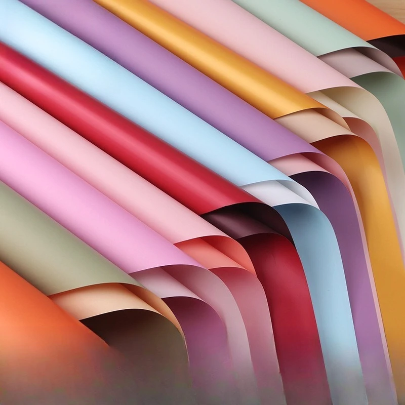 Oferta Especial: Material de Envoltura de Flores Frescas de Papel de Estilo Europeo en Dos Tonos para el Día de San Valentín, Envoltura de Ramos Florales para Manualidades