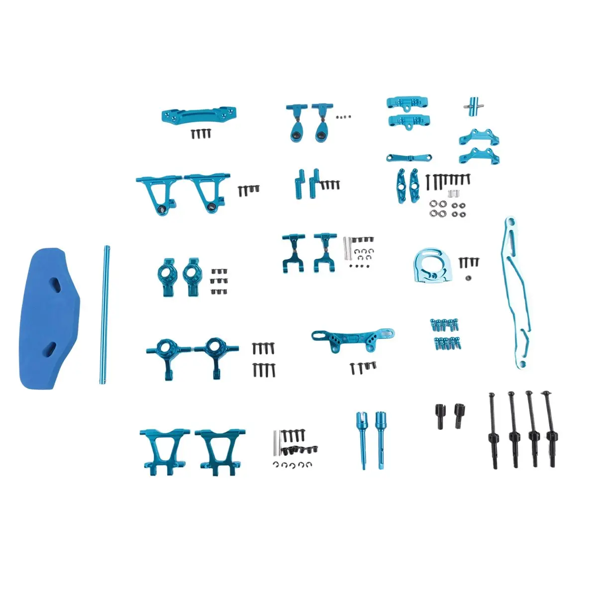 【STOCK】Metal Modification Accessory Kit Suspension Arms Steering Knuckle Set for TT02 TT-02 1/10 RC Car Upgrade Parts,1