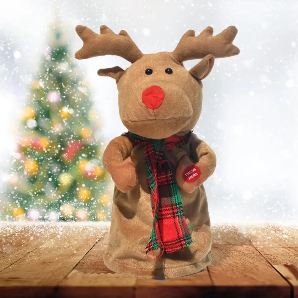 

New Revolving Dancing Deer Electric Music Santa Claus doll Decorations Christmas Toys Christmas Gifts for Children Ornaments