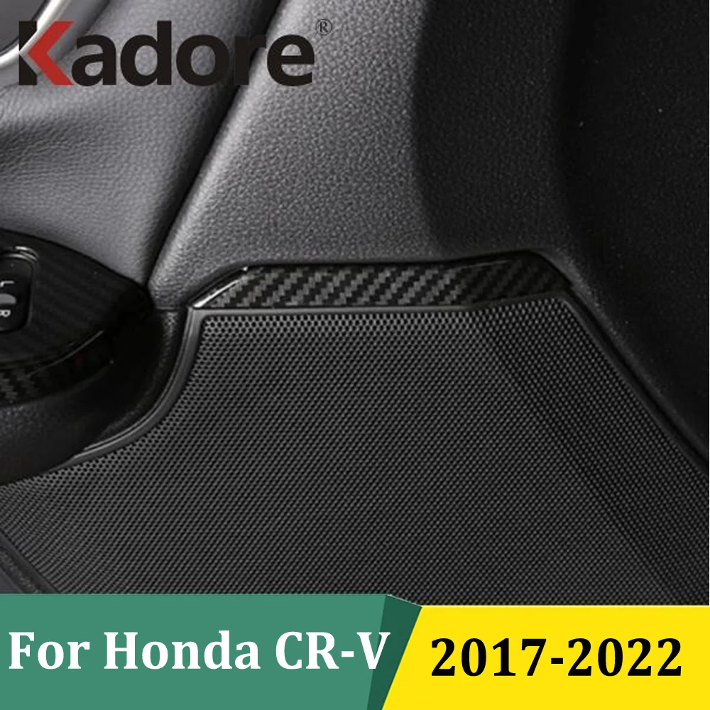 

Для Honda CRV CR-V 2017 2018 2019 2020 2021 2022 углеродное волокно, боковая дверь, аудиодинамик, крышка, отделка, аксессуары для интерьера