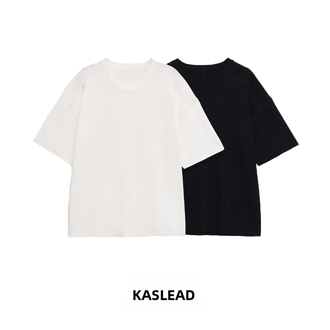 

KASLEAD New Women's Faion Basic round Ne ort Sve Flat Needle Top Polyester Fiber European Sle Winter Collection
