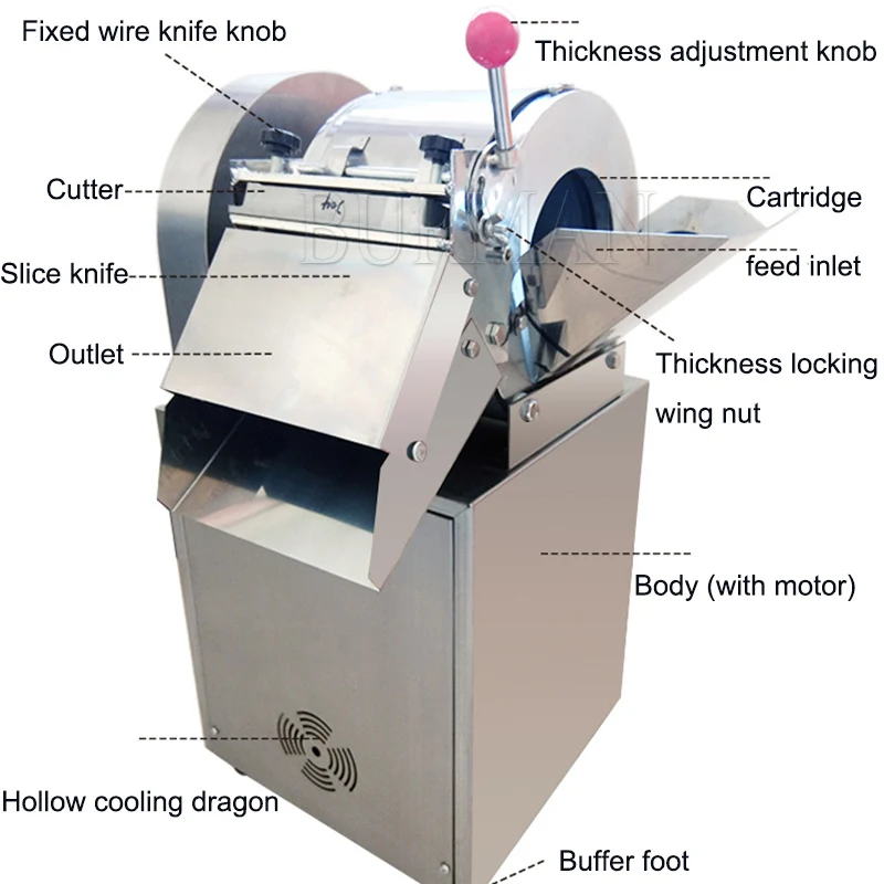 Multifunctional Vegetable Dicing Machine Commercial Carrot Radish Potato Cube Slicing Dicing Cutter