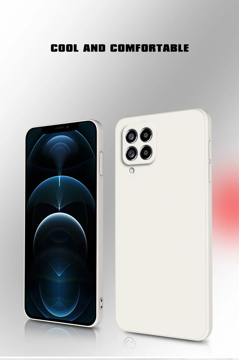 Funda Platz Telefon Fall für Samsung Galaxy A22 4G M22 M32 4G Flüssigkeit Silikon Fundas Kamera Schutzhülle zurück Abdeckung Fall – Detail 6