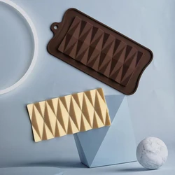 Rhombus Shape Chocolate Bar Mold Candy Silicone Mould Baking Tool