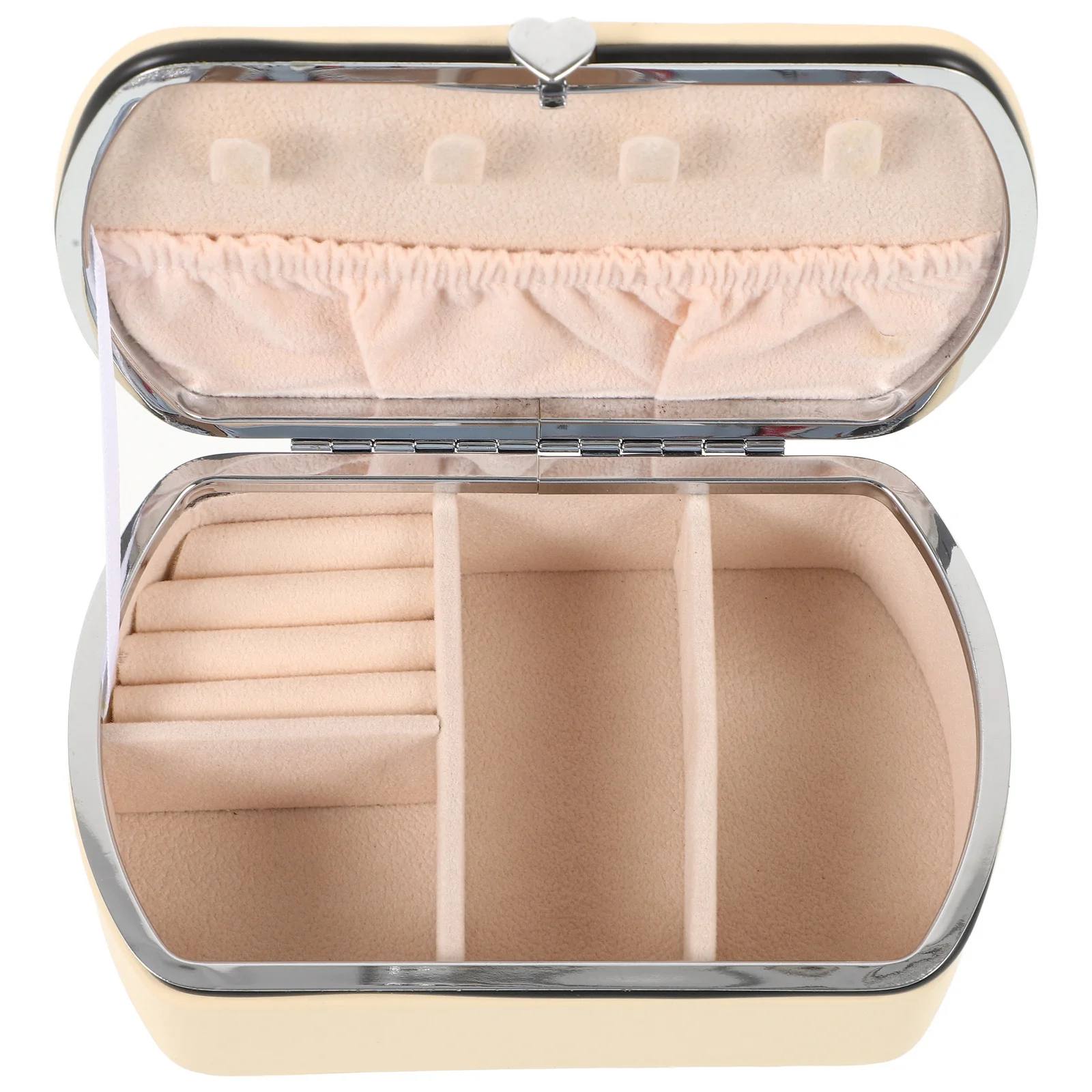 

Мини-органайзер для шкатулки для драгоценностей, удобный для путешествий чехол из искусственной кожи для колец, шпилек, ожерелий, компактный контейнер для переноски ювелирных изделий