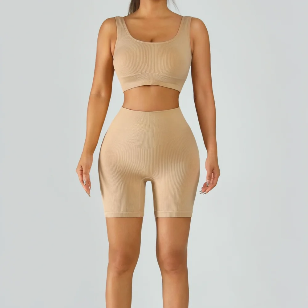 Ribbed Yoga Suit Women Padded - огляд і ціна Yoga Fitness Exercises