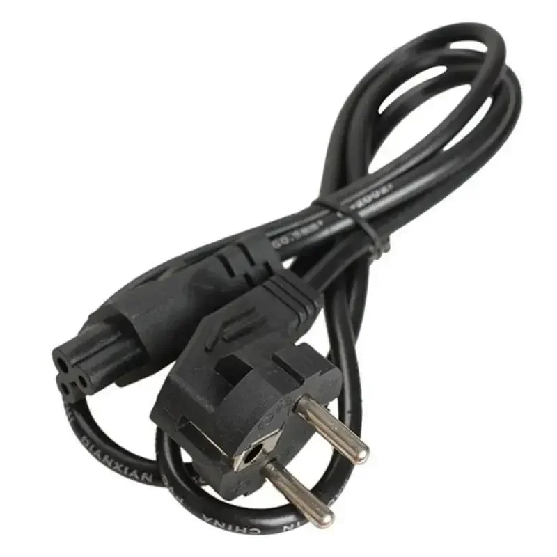 VDE Three Core European Standard Power Cord With Clover Connector For Computer And Laptop