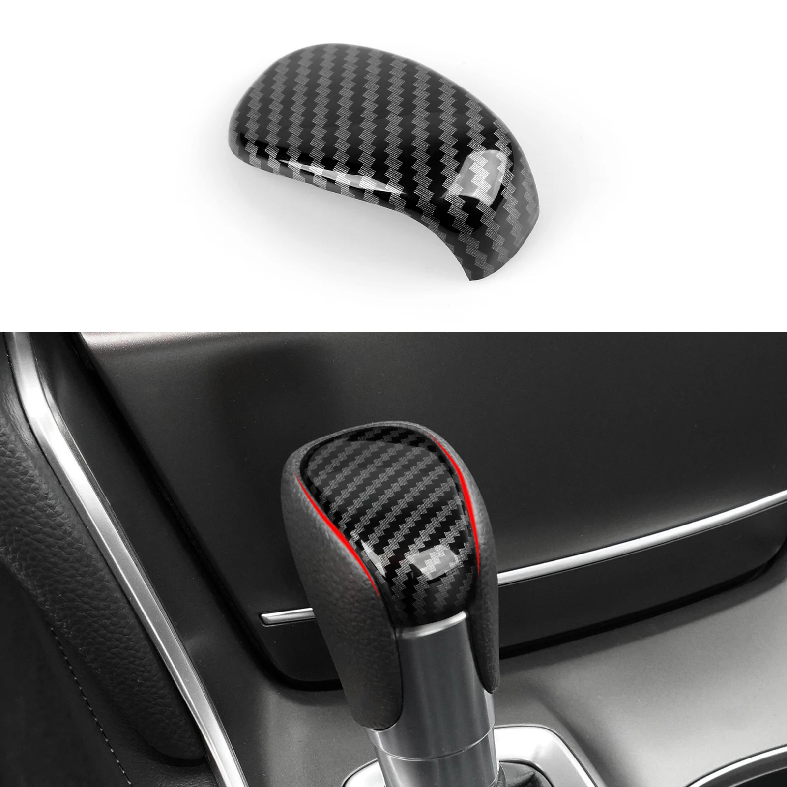 For Honda Accord Civic CR-V HR-V Pilot, For Acura Integra, Car Central Gear Shift Cover Panel, Carbon Fiber ABS Trim Stickers