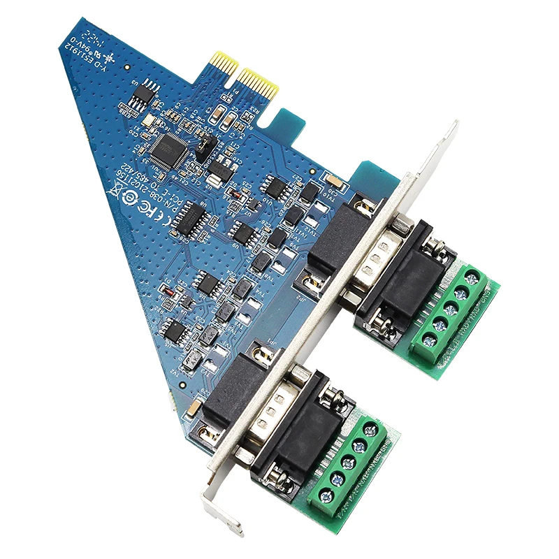 UOTEK PCI-E to RS-485 RS-422 High Speed Serial Card 2 Ports R485 RS422 to PCIE Converter DB9 COM Adapter UT-7922A