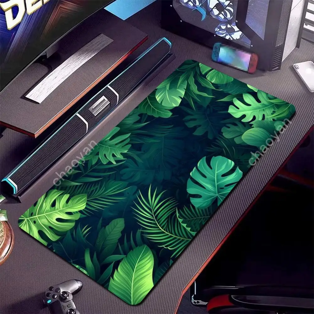

Коврик для мыши с зелеными растениями, офисный коврик для мыши с поддержкой запястья, игровой настольный коврик, нескользящий настольный коврик, игровые коврики для мыши