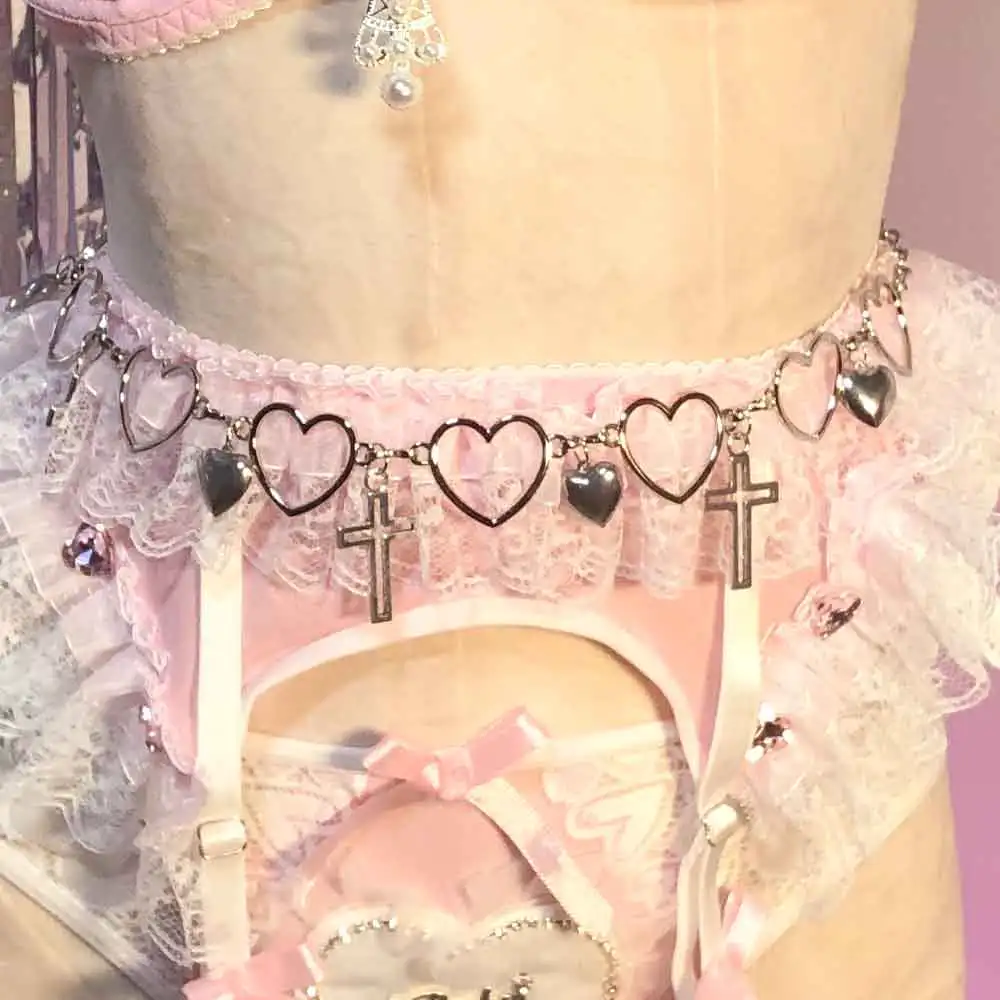 Teen Kawaii Harajuku Eco 90s Goth 80s Y2K Halter Camisole TOPS Cross 2025 Emo E-Girls Gothic Tank Heart Grunge Punk Rock