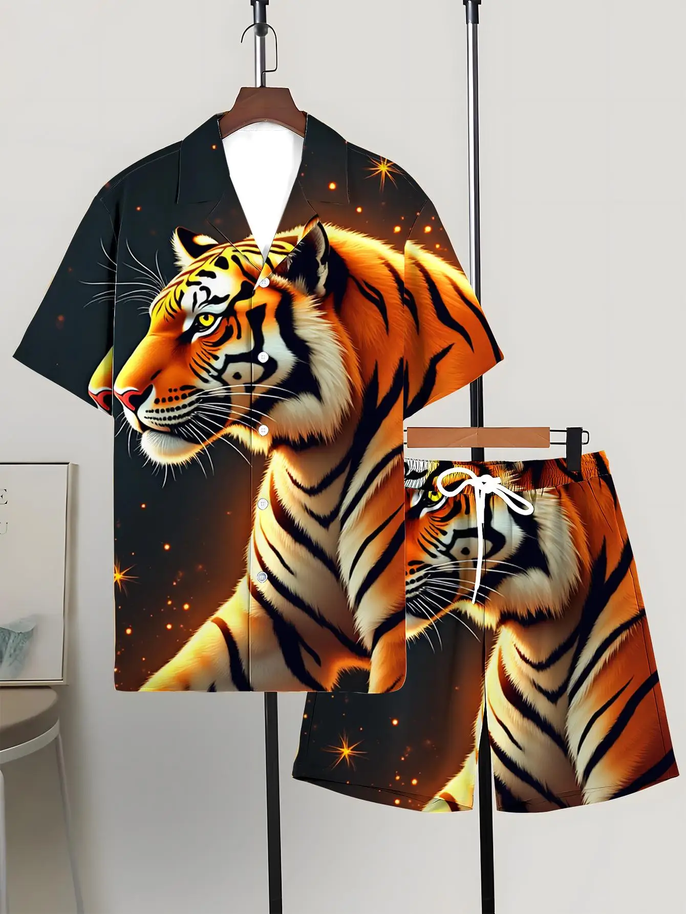 Men's Shirt Sets 2026 Spring/Summer outfits two piece Graphic men's chandals 3D Printed Y2k tracksuits jogging set 2 piece set