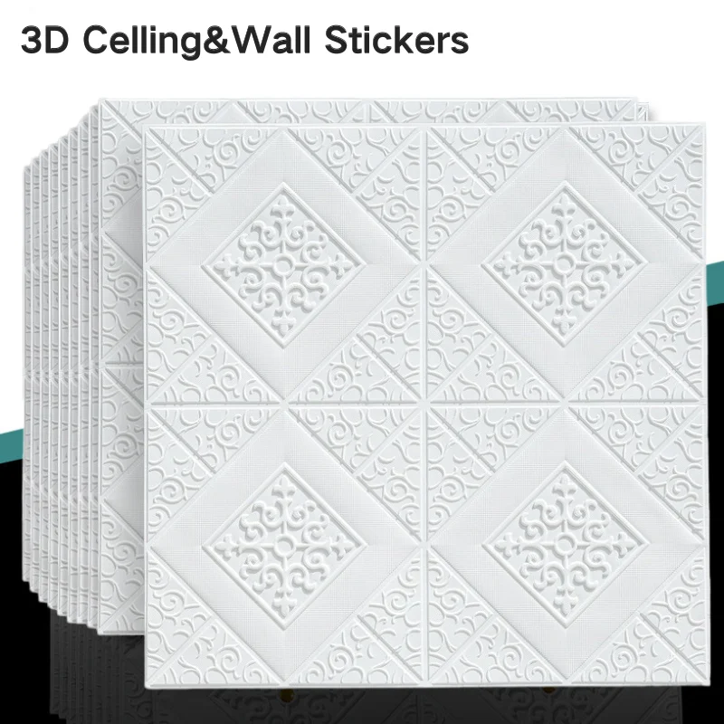 35x35cm Brick Wall Sticker 10-30pcs Self Adhesive Waterproof Wallpaper Living Bedroom Wall Refresh Decor
