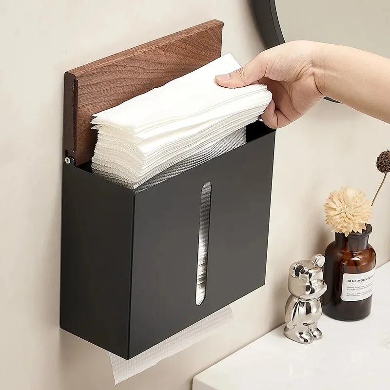 

Bathroom Tissue Box Luxury Living Room Bedroom Tissue Box Storage Kitchen Wall Mounted Paper Case Toilet Rectangular Home Decor