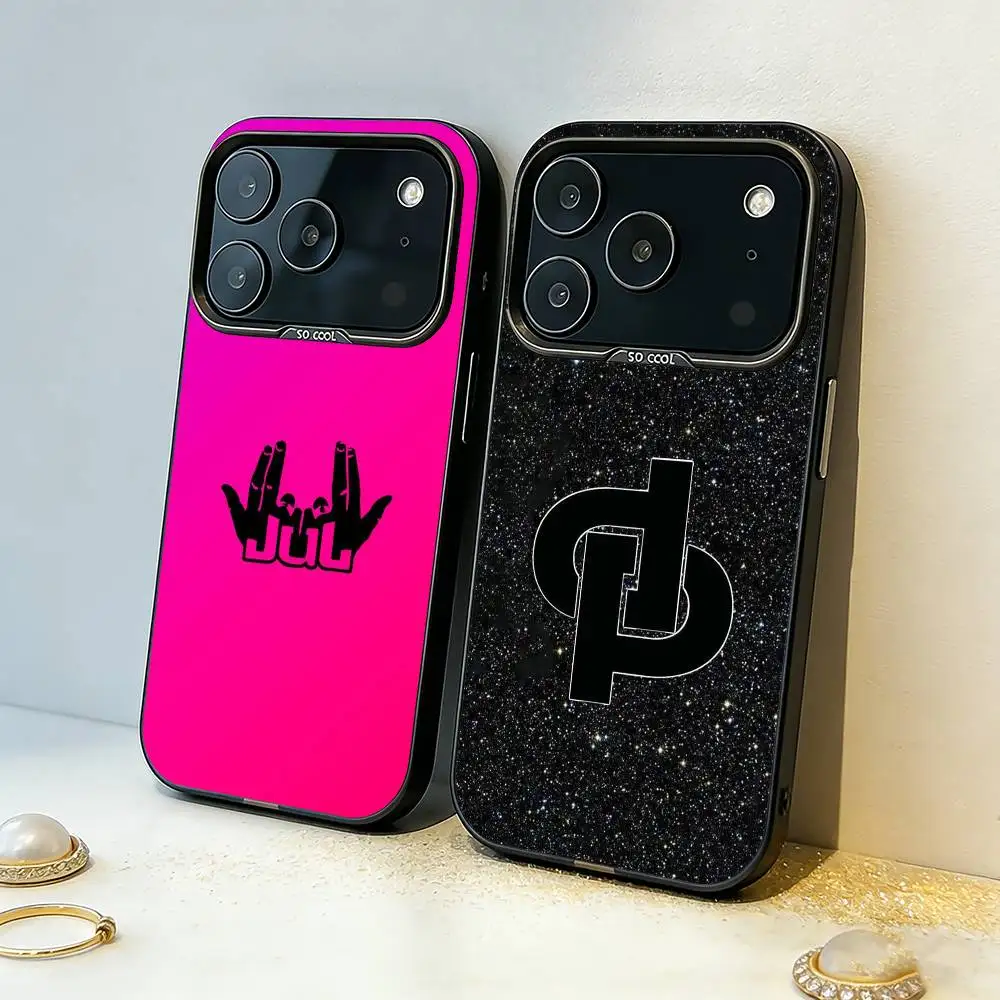 

N-New Fashion Rapper Jul Phone Case For iPhone17,16,15,14,13,12,11,Pro,MAX Gray Matte Silicone Black Cover