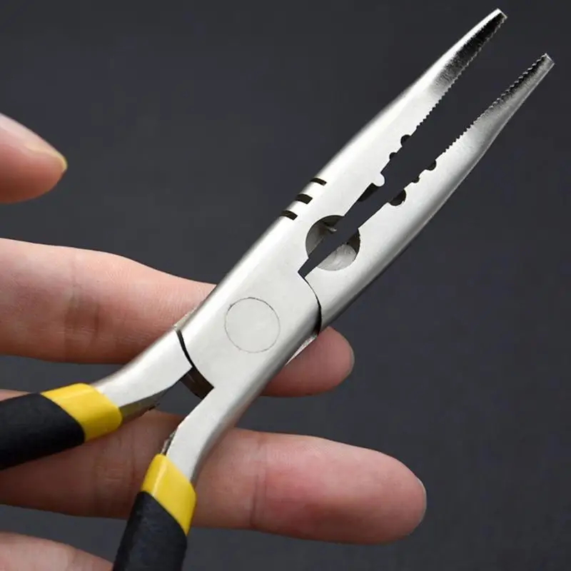 A2UD Fishing Pliers Wire Cutter Saltwater Freshwater Angler Plier Bent/Straight Nose