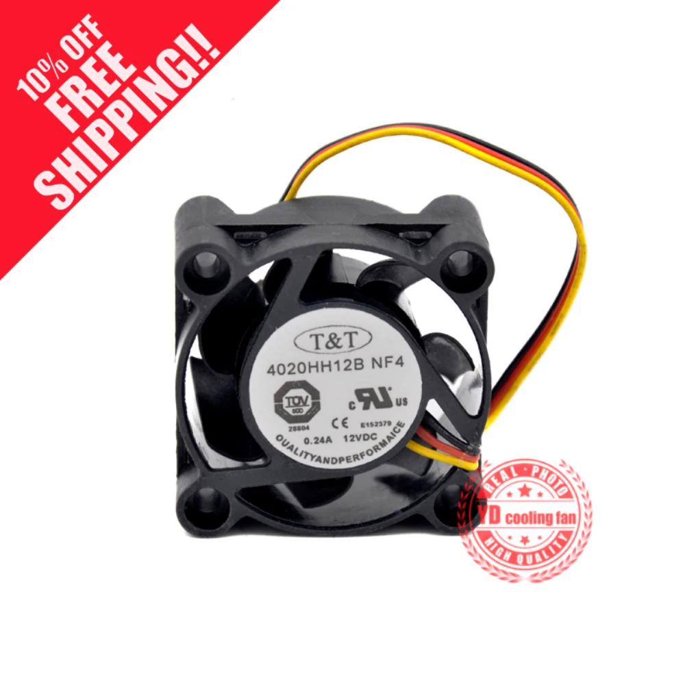 

НОВЫЙ T&T 4020HH12B NF4 12 В 0,24 А 1U переключатель 4 см бесшумный вентилятор охлаждения