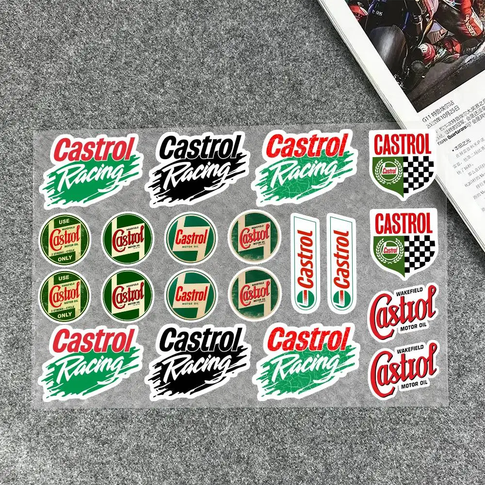 Pegatinas C-castrol para Moto, Adhesivos para Carrocería, Parachoques, Ventanas, Motocicletas, Laptops, Paredes, Vinilo Decorativo, Accesorios para Tuning de Autos