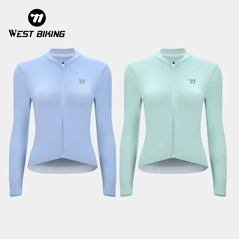 

WEST BIKING Women's Long Sleeve Cycling Jersey UPF50+ Sun Protection Breathable Reflective Bike Clothes outdoor sports Shirts