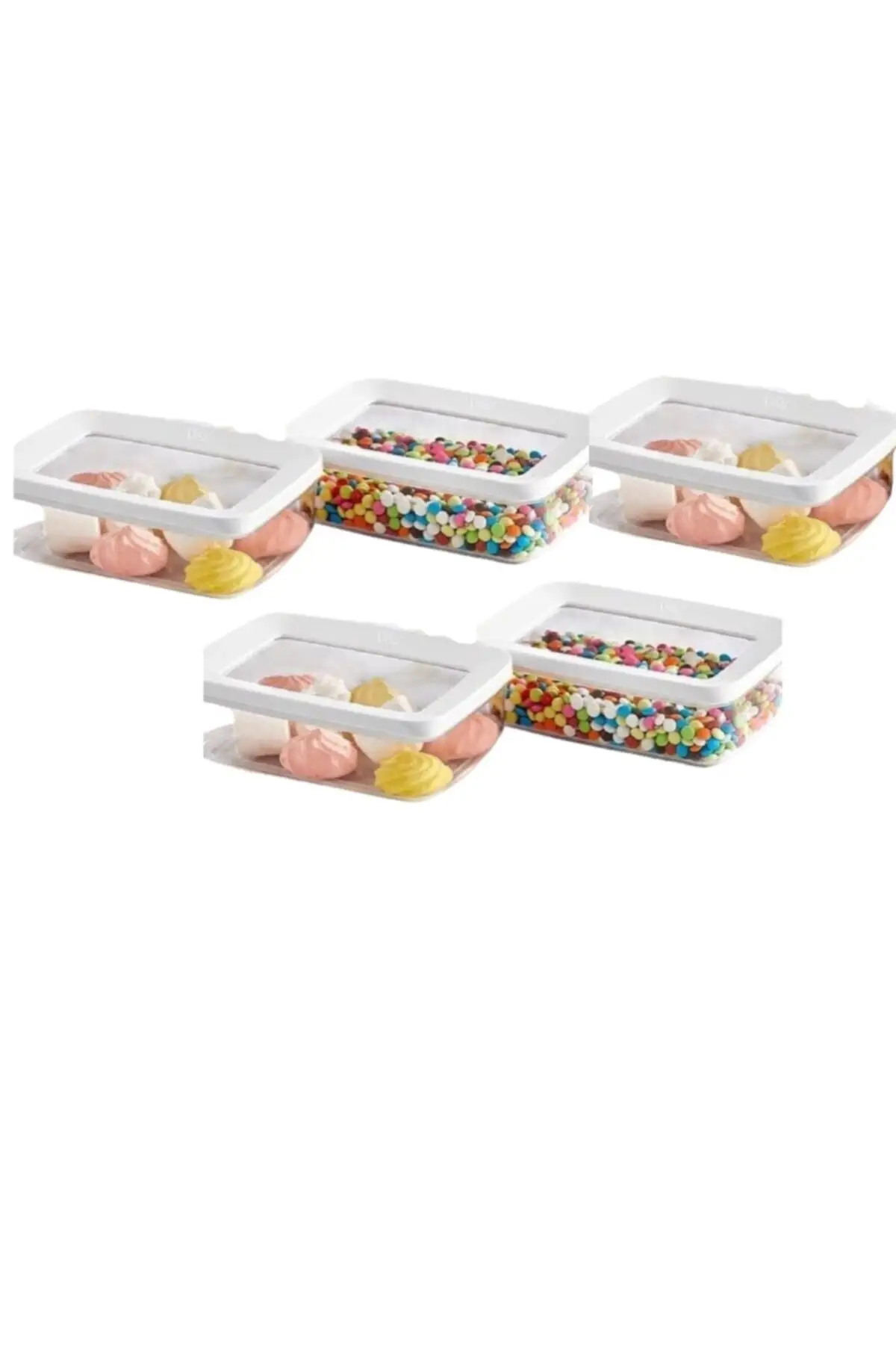 

DOLBOVI 5 pcs 600 Ml Vipahmet rectangular storage container