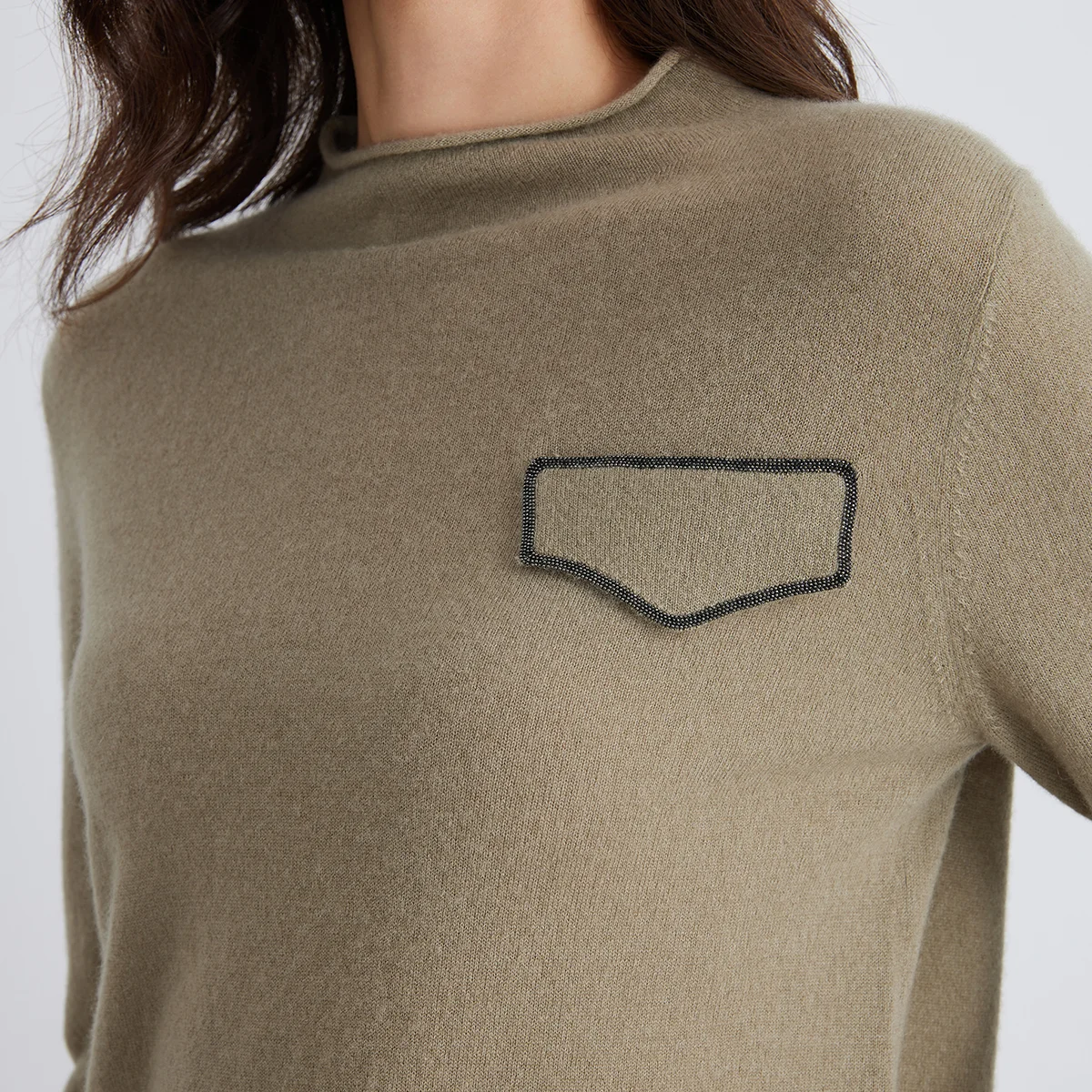 BC799 High-quality luxury brand women\'s Clothing half turtleneck pullover knitted sweater 94% cashmere wool
