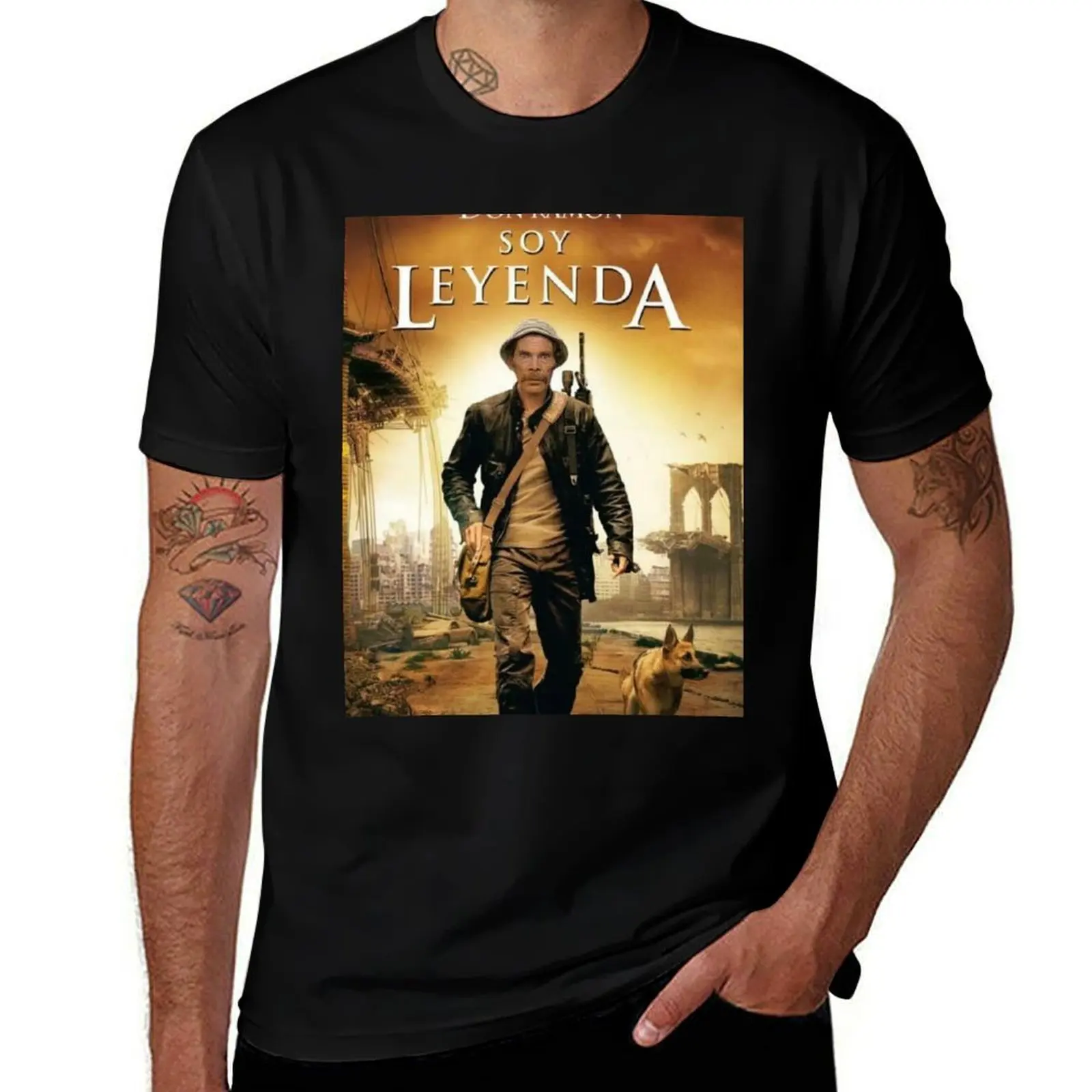 Don ramon I am legend T-Shirt Vintage Print Crew Neck Tee