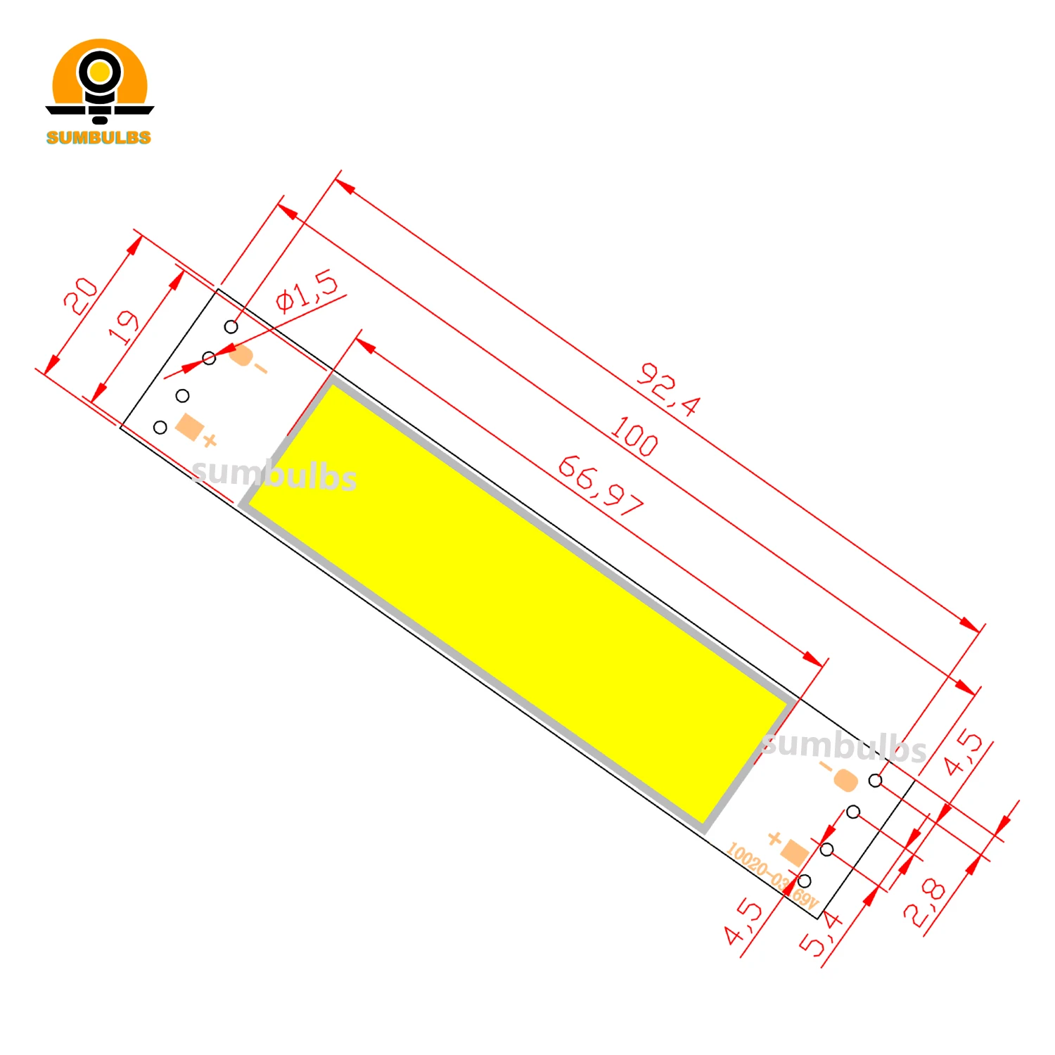 Moduły cumbulbs DC 9V sztywna listwa Bar źródło żarówka LED 100x20mm 5W do stołu biurkowego ciepła zimna biała lampa DIY