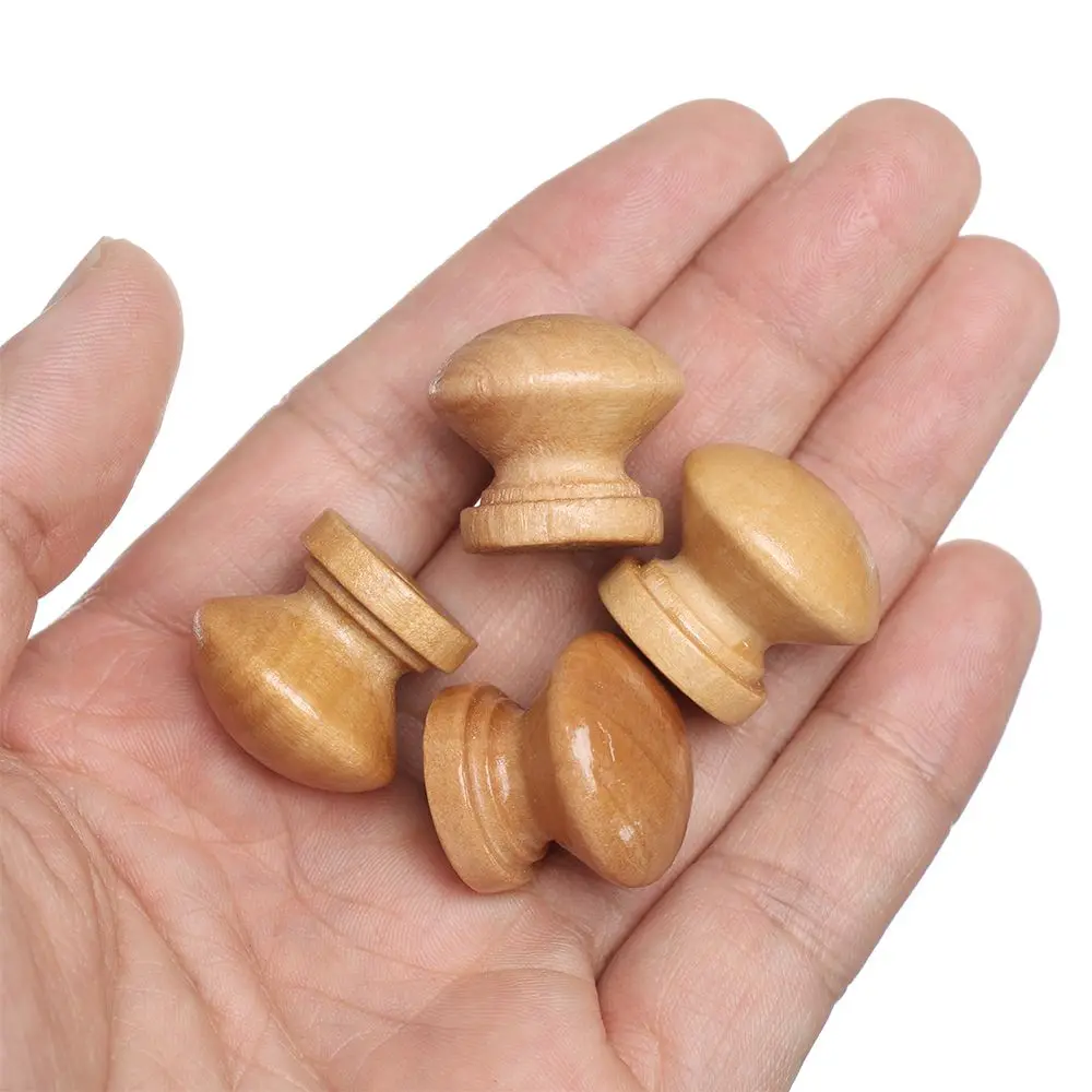 10pcs/Lot Round Natural Wooden Cabinet Knob Drawer Wardrobe Door Pull Handle Furniture Hardware