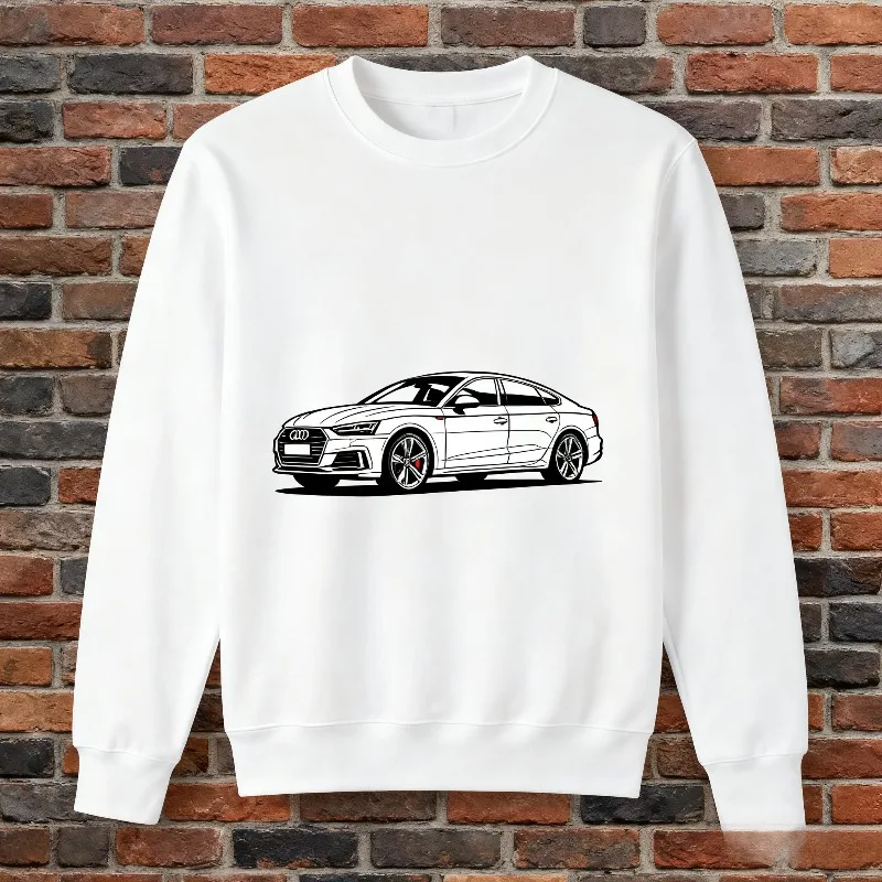 سويت شيرت أودي الرسمي المعتمد بنمط السيارة برقبة دائرية هو أفضل بائع للرجال في الخريف والشتاء #1