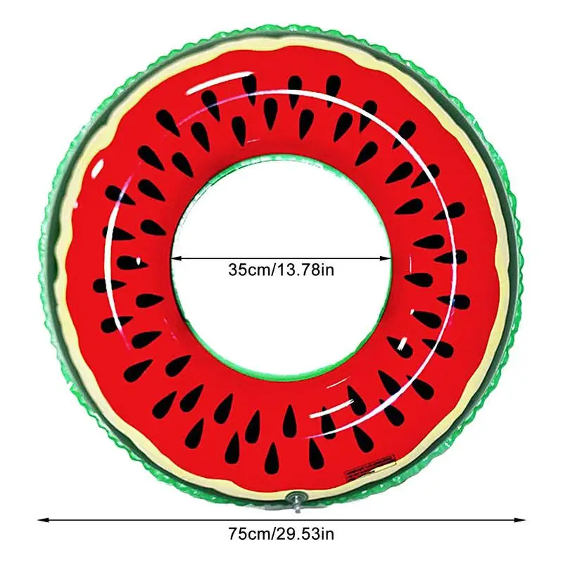 Watermelon Pattern Swimming Circle Adult Kids Inflatable Mattress Pool Party Swimming Laps Summer Beach Float Water Sports