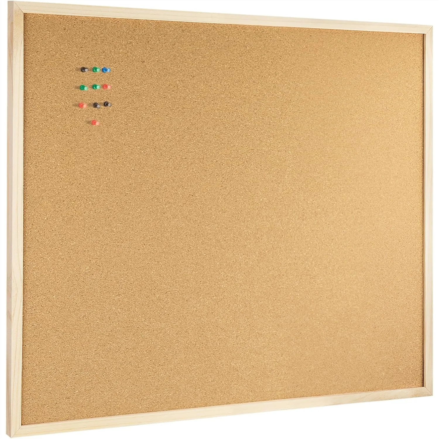 

24x36 Cork Bulletin Board with Wood Frame, Natural Cork Pin Board for Home Office School, Decorative Vision Board & Hanging