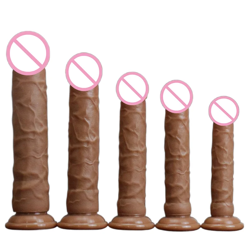 دسار سيليكون مزدوج الطبقة للنساء والرجال ، قضيب طويل مزيف واقعي ، سدادة مؤخرة ، ألعاب جنسية للبالغين ، أدوات تدليك للمهبل والشرج ، 5 أحجام