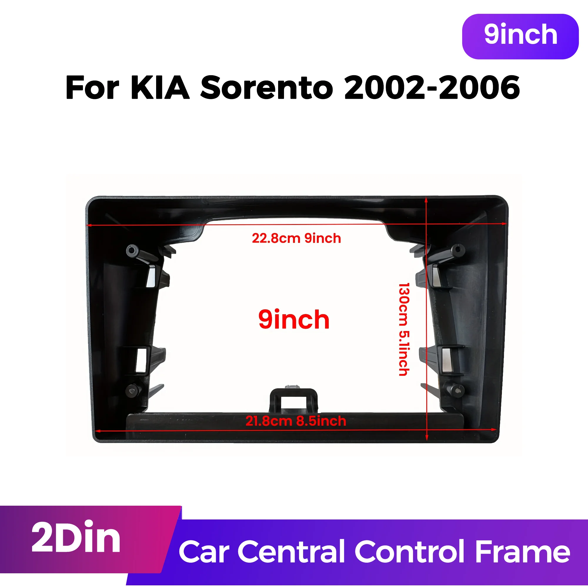 9 بوصة مزدوجة الدين إطار السيارة فآسيا محول أندرويد راديو الصوت داش تركيب لوحة عدة لكيا سورينتو 2002-2006 #1