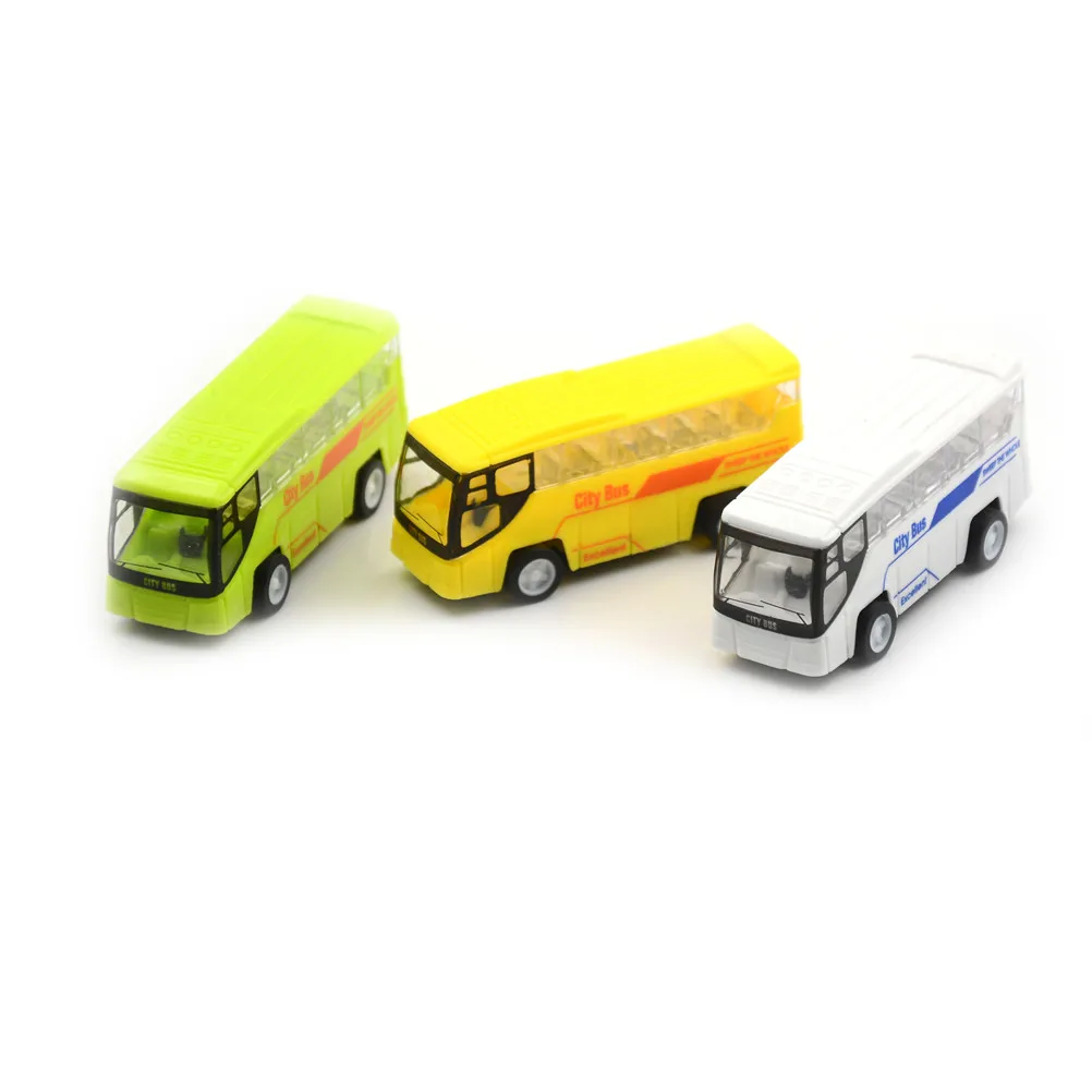 New Scale School Bus Miniature Car Model Educational Toys for Children Plastic Toy Vehicles Model For Kids Gifts