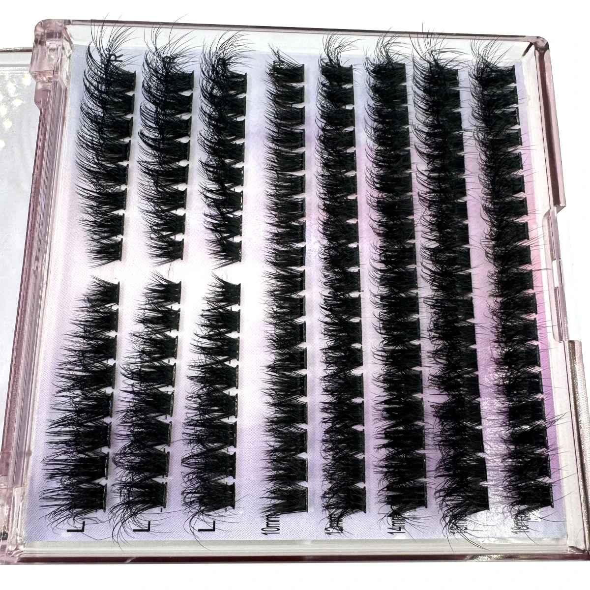 60-100d Individul Clasters Eyeash Thick & Fluffy Left+Right Mix Lashes Clusters Extension 60D-100D Mix Length DIY Cluster Lashes