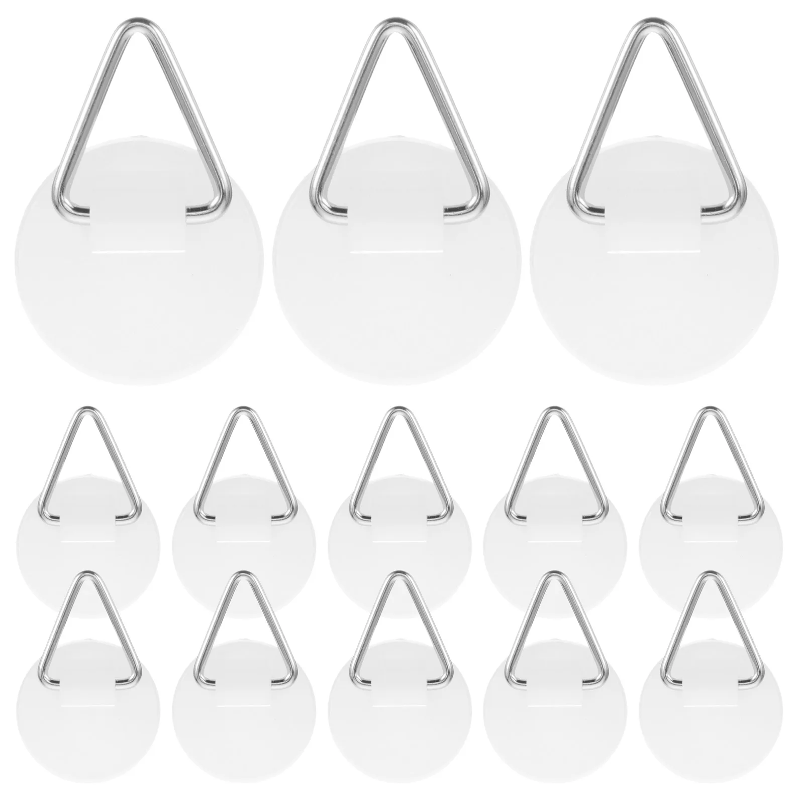 

50pcs Round Hooks Plate Wall Hangers Adhesive CeilingHooks Sturdy Construction SpaceSaving EasyInstallation Plastic Rack