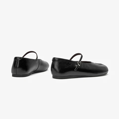 Женские туфли BEAUTODAY Mary Janes из коровьей кожи с круглым носком и ремешком с пряжкой, однотонные, ручной работы, 24047