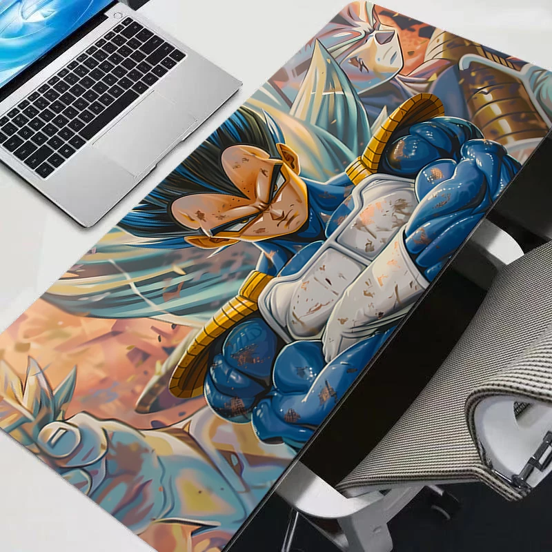 Vegeta Dragon Ball Z 90x40cm XXL Gummi Großes PC-Mauspad Gamer Gaming DBZ Mauspads Schreibtisch Tastaturmatte Computer Laptop DBZ Matte