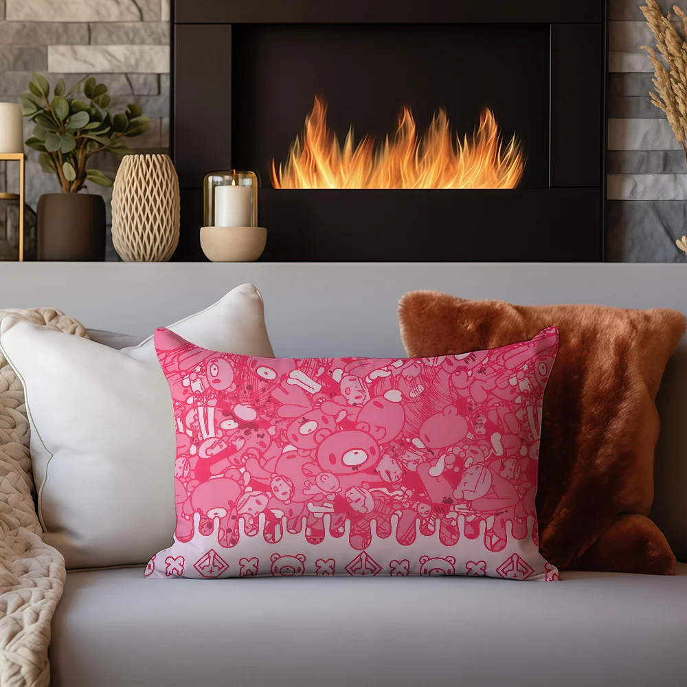 Cartoon G-gloomy bear Q cushion cover Sofa living Room Office Rectangle Pillow Cover Home Coffee Shop Bedding Hit product
