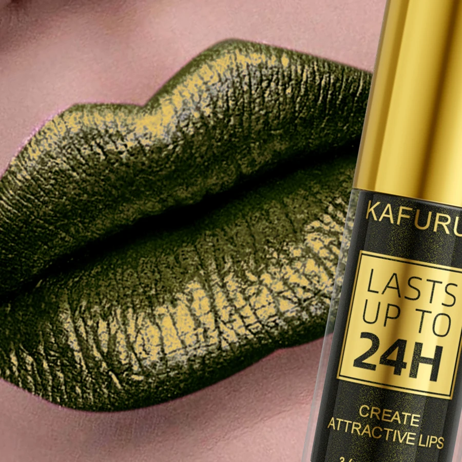 3 Farben Rauchgrüner Lippenstift-Stift Wasserfest Perlmutt-Metallic-Glitzer für Augen- oder Lippen-Make-up Werkzeug Geschenke Kosmetik – Detail 5