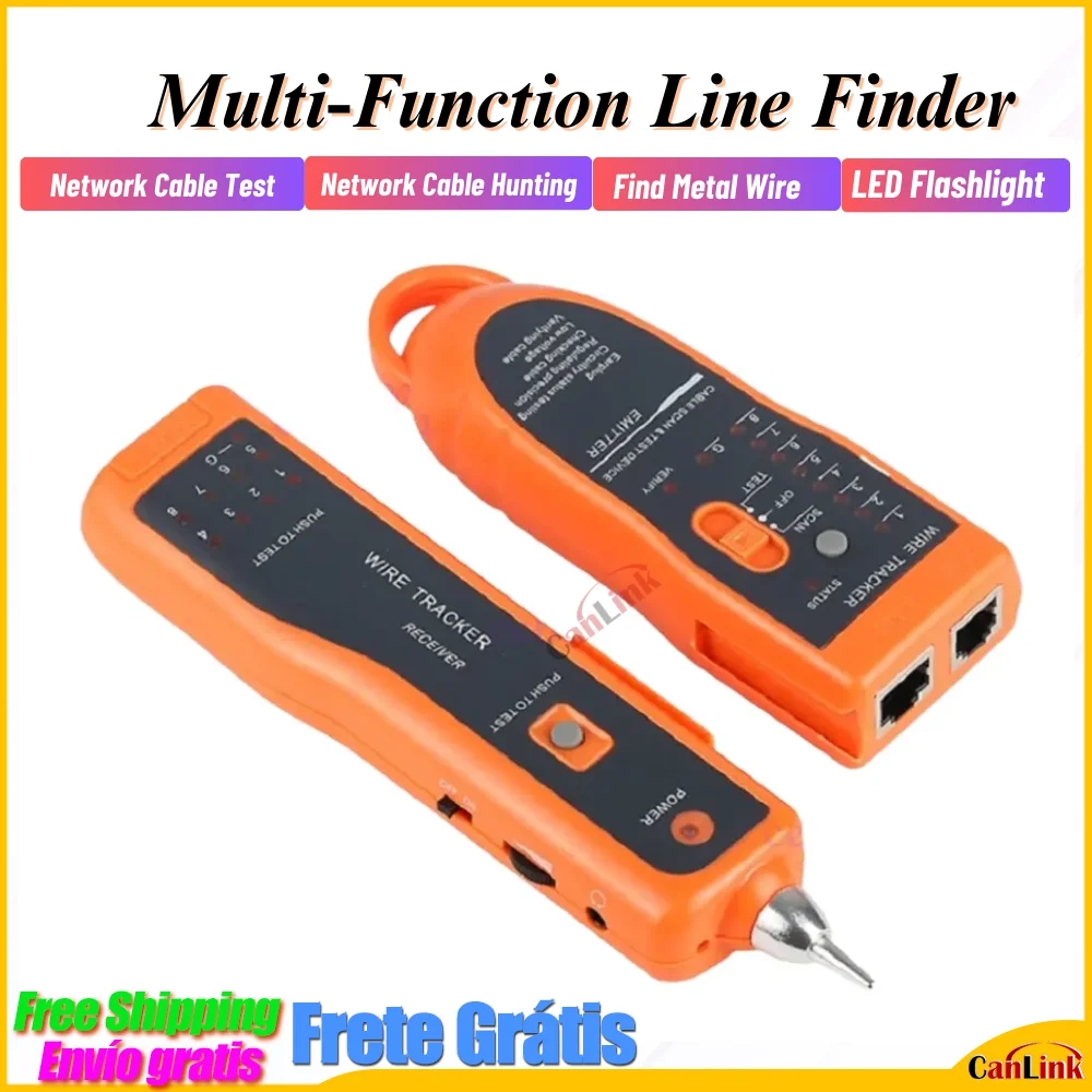 

LAN Network Cable Tester Cat5 Cat6 RJ45 UTP STP Line Finder Telephone Wire Tracker Tracer Diagnose Tone Distance Cable Tester