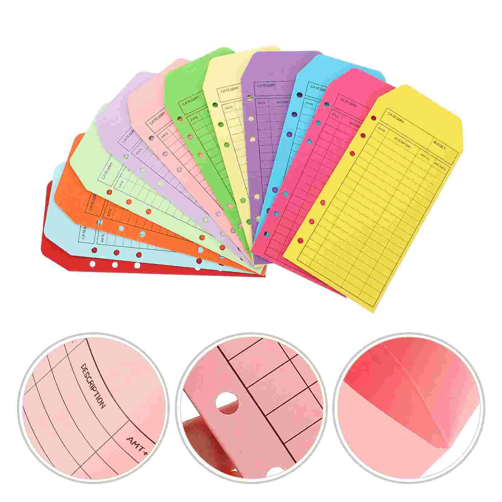 

12 Pcs Budget Envelope Colored Kraft Paper Chinese Letter Set Cash Blinder Envelopes Binder Envelops Planner Supplies